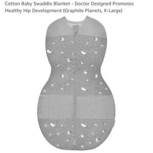 Happiest Baby SNOO Sleep Pea sleep sack in grey planets, used